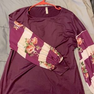 Long sleeve, bubble sleeve shirt